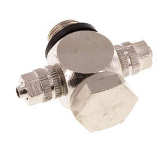 4.3x3 & G1/8'' Raccord Banjo à Emboîtement-T en Laiton Nickele avec joint torique [10 Pièces]