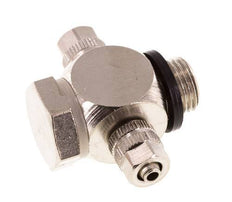 4.3x3 & G1/8'' Raccord Banjo à Emboîtement-T en Laiton Nickele avec joint torique [10 Pièces]
