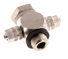 4.3x3 & G1/8'' Raccord Banjo à Emboîtement-T en Laiton Nickele avec joint torique [10 Pièces]