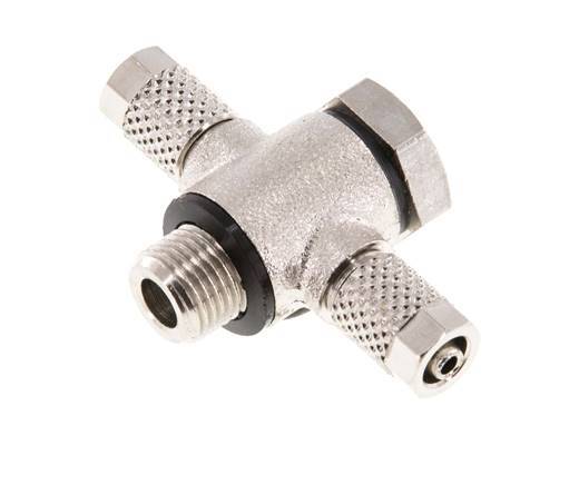 5x3 & G1/8'' Raccord Banjo à Emboîtement-T en Laiton Nickele avec O-ring [10 Pièces]