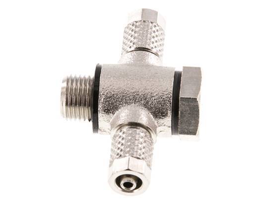 5x3 & G1/8'' Raccord Banjo à Emboîtement-T en Laiton Nickele avec O-ring [10 Pièces]