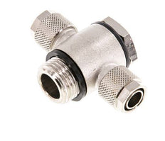 12x10 & G1/2'' Raccord Banjo à Emboîtement-T en Laiton Nickele avec O-ring [5 Pièces]