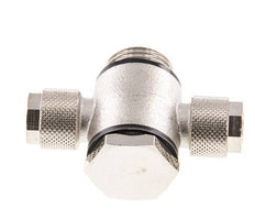 12x10 & G1/2'' Raccord Banjo à Emboîtement-T en Laiton Nickele avec O-ring [5 Pièces]