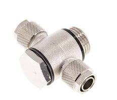12x10 & G1/2'' Raccord Banjo à Emboîtement-T en Laiton Nickele avec O-ring [5 Pièces]