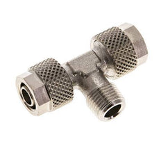 8x6 & R1/8'' Raccord en T à emboîter en laiton nickele avec filetage mâle [2 Pièces]