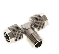 10x8 & R1/4'' Raccord en T à emboîtement en laiton nickele avec filetage mâle [2 Pièces]