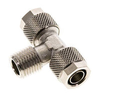 10x8 & R1/4'' Raccord en T à emboîtement en laiton nickele avec filetage mâle [2 Pièces]