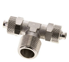 8x6 & R3/8'' Raccord en T en laiton nickele avec filetage mâle [2 Pièces]