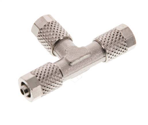 5x3 Raccord en T en laiton nickelé [2 pièces]