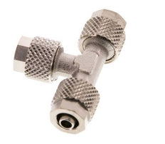 6x4 Nickel plated Brass Tee Push-on Fitting [2 Pieces]