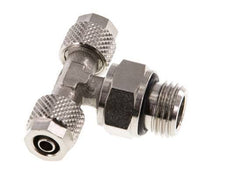 6x4 & G1/4'' Raccord en T en laiton nickele avec filetage mâle rotatif [2 Pièces]