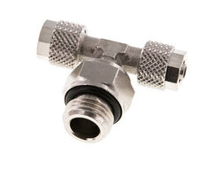 6x4 & G1/4'' Raccord en T en laiton nickele avec filetage mâle rotatif [2 Pièces]