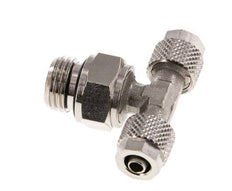 6x4 & G1/4'' Raccord en T en laiton nickele avec filetage mâle rotatif [2 Pièces]