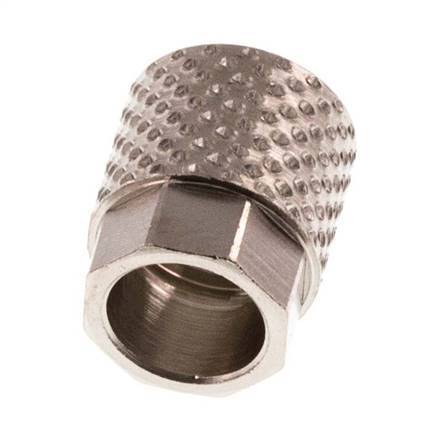 Écrou-raccord en laiton nickelé 6x4mm (M8x0.75) [20 pièces].