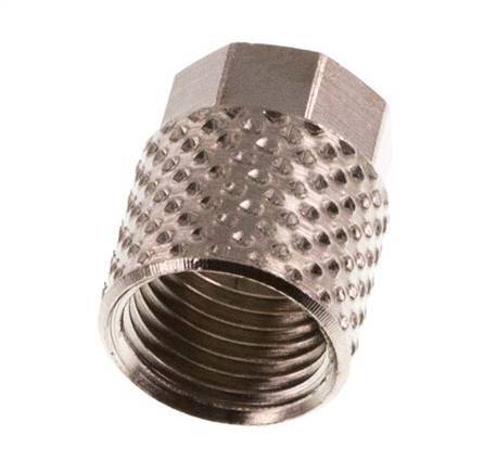 Écrou-raccord en laiton nickelé 6x4mm (M8x0.75) [20 pièces].