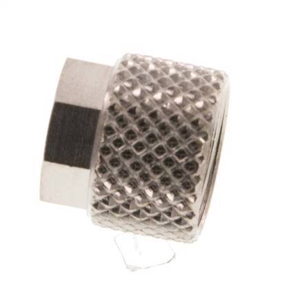 Écrou-raccord en laiton nickelé 6x4mm (M10x1) [20 pièces].