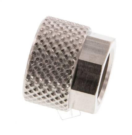 Écrou-raccord en laiton nickelé 8x6mm (M12x1) [20 pièces].