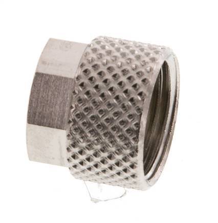 Écrou-raccord en laiton nickelé 8x6mm (M12x1) [20 pièces].