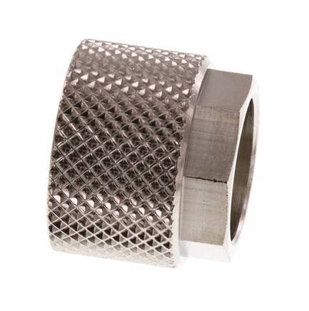 12x10mm (M16x1) Nickel-plated Brass Union Nut [10 Pieces]