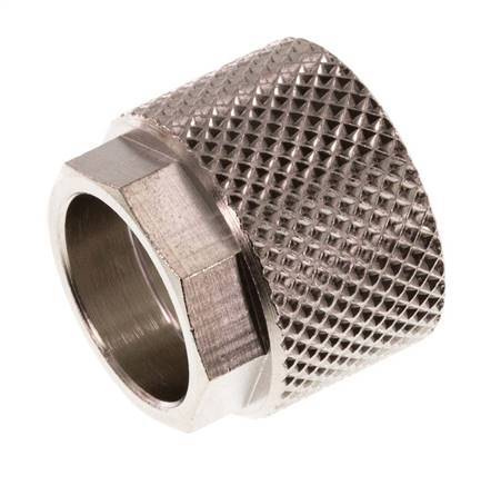 Écrou-raccord en laiton nickelé 12x10mm (M16x1) [10 pièces].