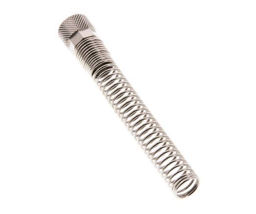 10x8mm (M14x1) Écrou-union en laiton nickelé Protection contre les courbures [2 pièces]
