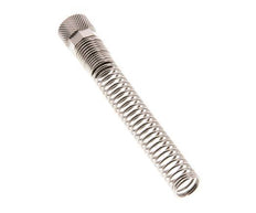 10x8mm (M14x1) Écrou-union en laiton nickelé Protection contre les courbures [2 pièces]