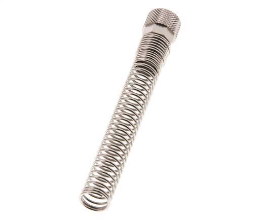 10x8mm (M14x1) Écrou-union en laiton nickelé Protection contre les courbures [2 pièces]