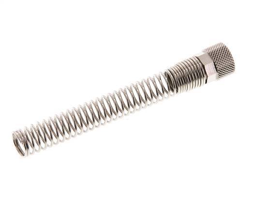 10x8mm (M14x1) Écrou-union en laiton nickelé Protection contre les courbures [2 pièces]