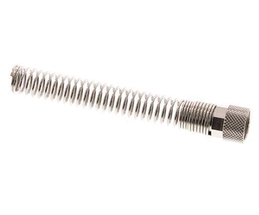 10x8mm (M14x1) Écrou-union en laiton nickelé Protection contre les courbures [2 pièces]