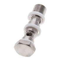 Boulon Banjo 2 voies en acier inoxydable avec filetage mâle G1/8'' PTFE L40mm