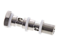 Boulon Banjo 2 voies en acier inoxydable avec filetage mâle G1/8'' PTFE L40mm