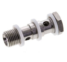 Boulon banjo 2 voies en acier inoxydable avec filetage mâle G1/4'' PTFE L42mm