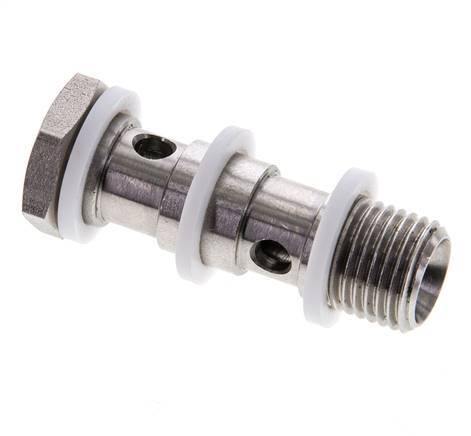 Boulon banjo 2 voies en acier inoxydable avec filetage mâle G1/4'' PTFE L42mm