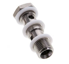 Boulon banjo 2 voies en acier inoxydable avec filetage mâle G1/4'' PTFE L42mm