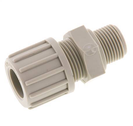 14x12mm & G3/8'' PP Raccord à compression droit avec filets mâles 10 bar