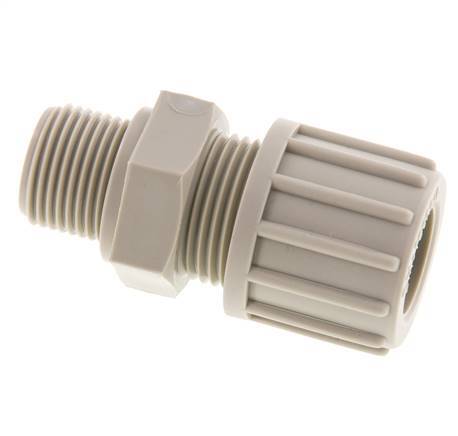 14x12mm & G3/8'' PP Raccord à compression droit avec filets mâles 10 bar