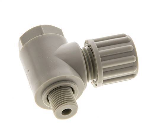 8x6mm & G1/8'' Raccord à compression coude en PP avec filets mâles avec boulon banjo 10 bar