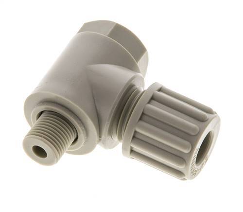 8x6mm & G1/8'' Raccord à compression coude en PP avec filets mâles avec boulon banjo 10 bar