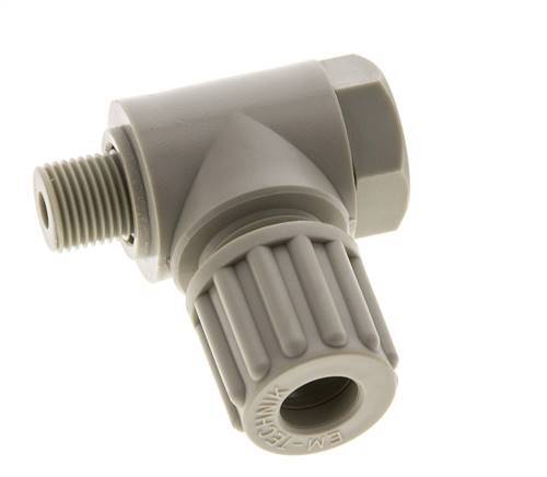 8x6mm & G1/8'' Raccord à compression coude en PP avec filets mâles avec boulon banjo 10 bar