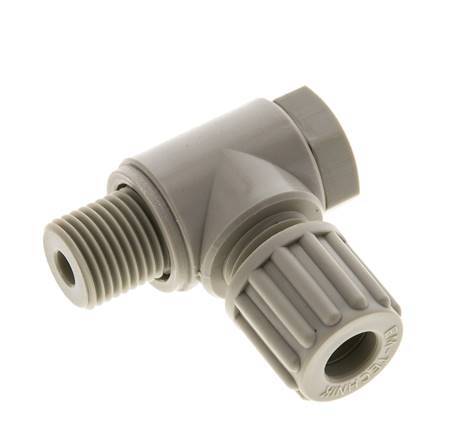 8x6mm & G1/4'' Raccord à compression coude en PP avec filets mâles avec boulon banjo 10 bar