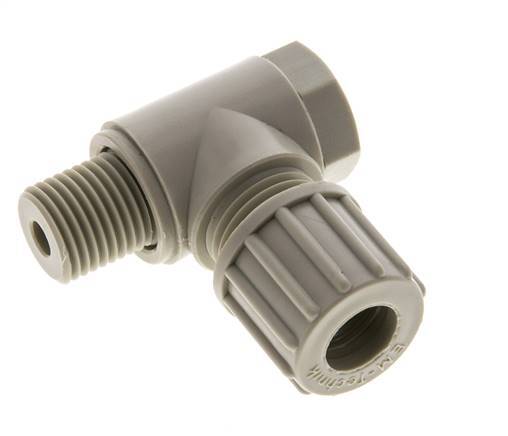 10x8mm & G1/4'' Raccord à compression coude en PP avec filets mâles avec boulon banjo 10 bar