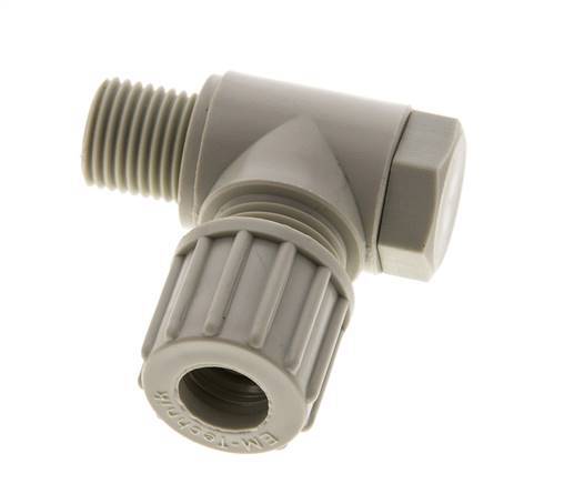 10x8mm & G1/4'' Raccord à compression coude en PP avec filets mâles avec boulon banjo 10 bar