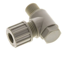 10x8mm & G1/4'' Raccord à compression coude en PP avec filets mâles avec boulon banjo 10 bar