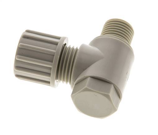 10x8mm & G1/4'' Raccord à compression coude en PP avec filets mâles avec boulon banjo 10 bar