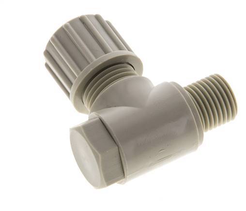 10x8mm & G1/4'' Raccord à compression coude en PP avec filets mâles avec boulon banjo 10 bar