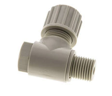 10x8mm & G1/4'' Raccord à compression coude en PP avec filets mâles avec boulon banjo 10 bar