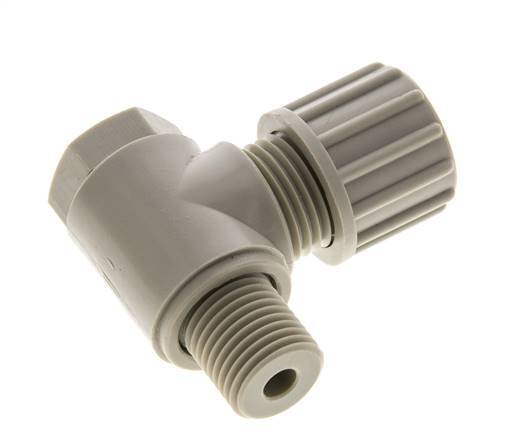 10x8mm & G1/4'' Raccord à compression coude en PP avec filets mâles avec boulon banjo 10 bar