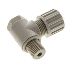 10x8mm & G1/4'' Raccord à compression coude en PP avec filets mâles avec boulon banjo 10 bar