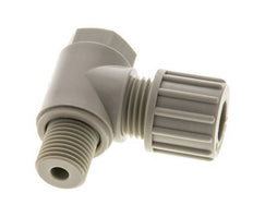 10x8mm & G1/4'' Raccord à compression coude en PP avec filets mâles avec boulon banjo 10 bar