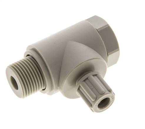 Raccord à compression coude 6x4mm & G3/8'' en PP avec filets mâles et vis banjo 10 bar